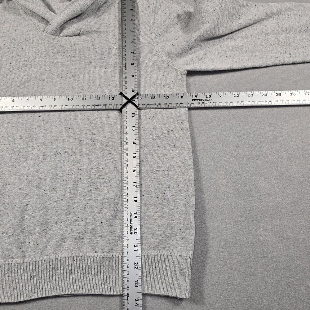 The Rail Mens Small Grey Sweater Shawl Collar Pullover Marl Cotton Knit Speckled - Picture 5 of 8